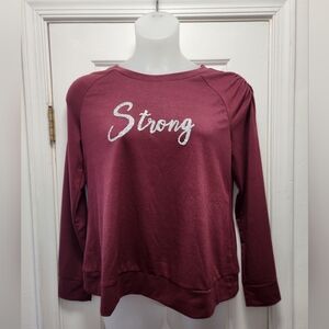 Lane Bryant Strong Graphic Sweatshirt Size 10/12